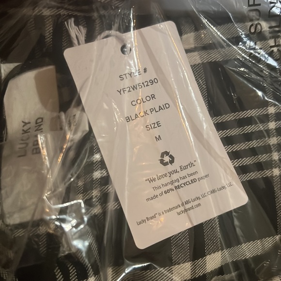 Lucky Brand, smocked waist plaid dress - Picture 6 of 6